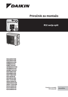RXA-B8.RXM50A9.RXM-A.ARXM50A9.ARXM60-71A.RXP50-71N9.RXF50D6V1B.RXF60-71D9.ARXF50A6V1B.ARXF60-71A9.RZAG-B_Installation manual_3PSL766062-2_Slovenian download